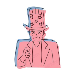 United States Uncle Sam i want you drawing listed in symbols and history decals.