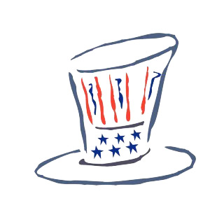 United States Uncle Sam hat sketch listed in symbols and history decals.