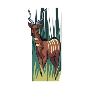 Gazelle in scrubland listed in more animals decals.