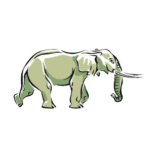 Elephant walking listed in more animals decals.
