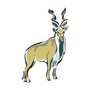 Beige mountain gazelle listed in more animals decals.