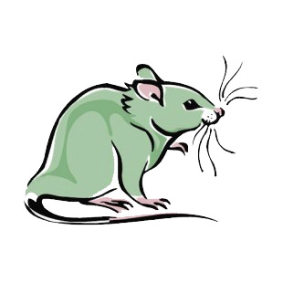 Mouse with long whiskers  listed in more animals decals.