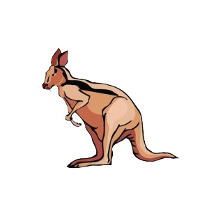 Kangaroo with black stripes listed in more animals decals.