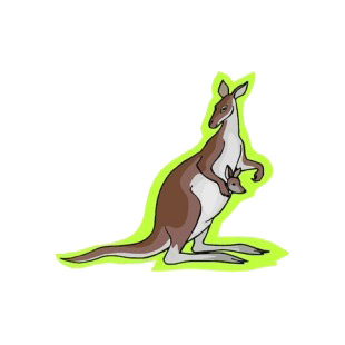 Kangaroo with baby listed in more animals decals.
