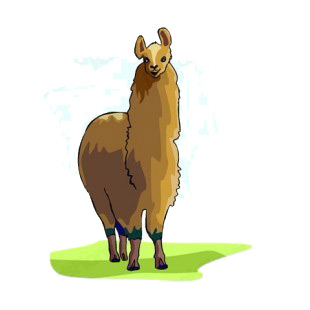 Brown llama listed in more animals decals.