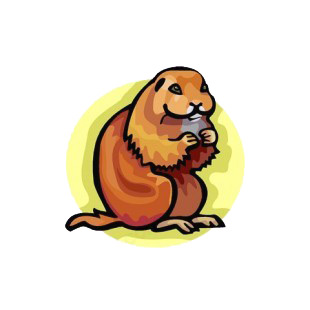 Brown prairie dog eating listed in more animals decals.