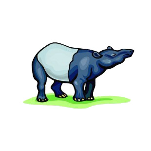 Blue tapir listed in more animals decals.