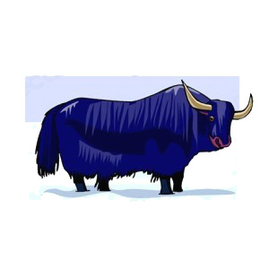 Yak standing in snow listed in more animals decals.