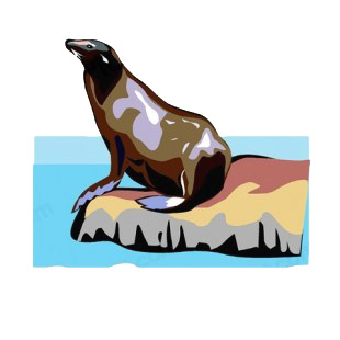 Seal standing next to water listed in more animals decals.