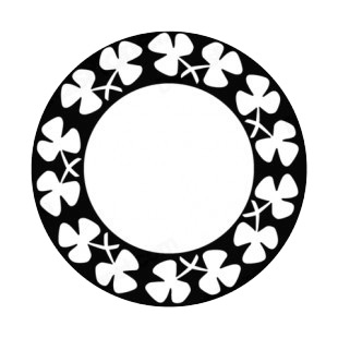 Shamrock circular frame listed in saint patrick's day decals.