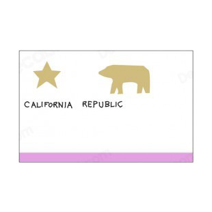 California Republic state flag listed in states decals.