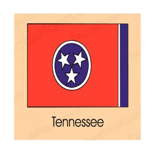 Tennessee state flag  listed in states decals.
