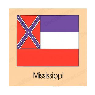 Mississippi state flag listed in states decals.