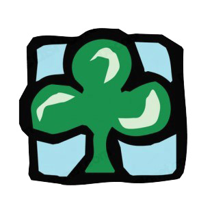 Shamrock drawing listed in saint patrick's day decals.
