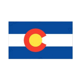 Colorado state flag  listed in states decals.