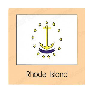 Rhode Island state flag listed in states decals.