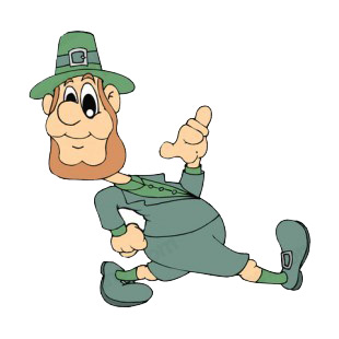 Leprechaun walking listed in saint patrick's day decals.