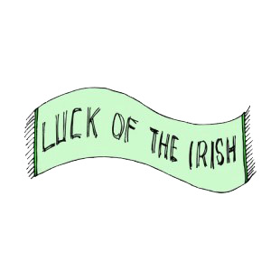 Luck of the Irish scarf listed in saint patrick's day decals.