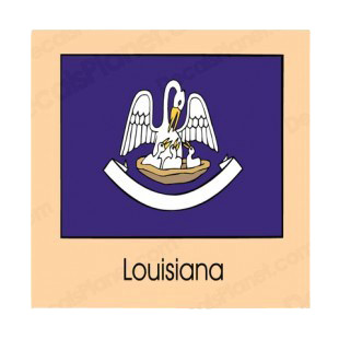 Louisiana state flag listed in states decals.