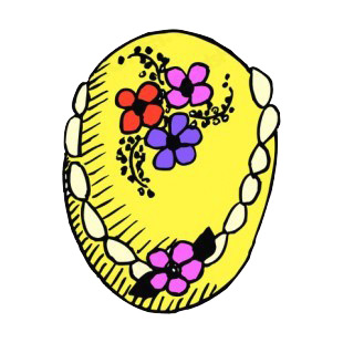 Yellow egg with flowers listed in easter decals.