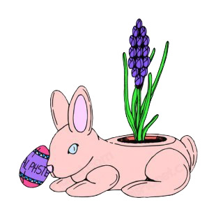 Bunny planter with flower listed in easter decals.