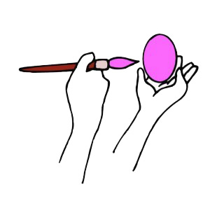 Pink egg coloring listed in easter decals.