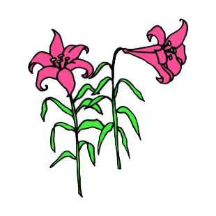 Purple easter lily listed in easter decals.