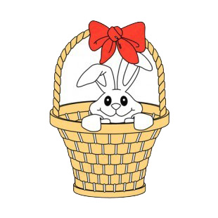 With bunny in a basket with a red buckle listed in easter decals.