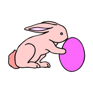 Pink bunny with purple easter egg listed in easter decals.