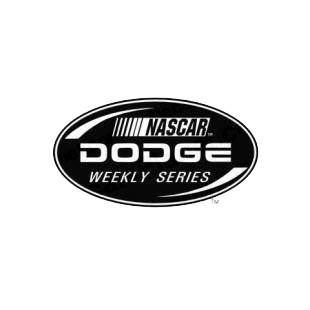 Dodge Nascar weekly series listed in dodge decals.
