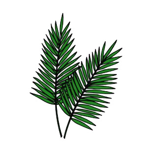 Palm leaves listed in easter decals.