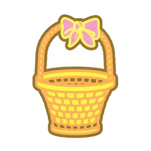 Easter basket with pink buckle  listed in easter decals.