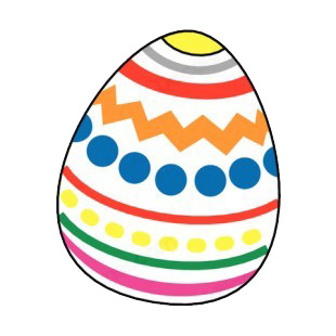 Multi colored easter egg listed in easter decals.
