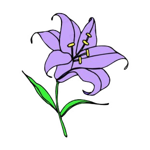 Purple easter lily listed in easter decals.