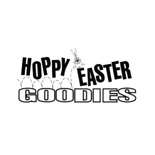 Hoppy easter goodies title listed in easter decals.