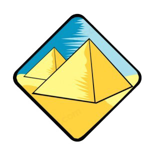 Pyramids listed in buildings decals.