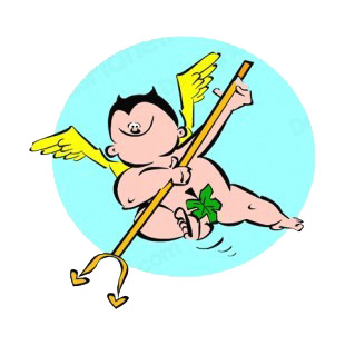 Cherub with pitchfork listed in angels decals.