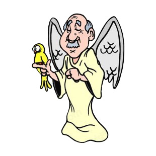 Angel with yellow bird listed in angels decals.