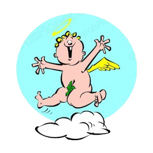 Cherub jumping of happiness listed in angels decals.