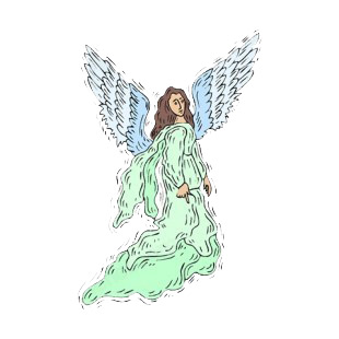 Angel with blue dress listed in angels decals.