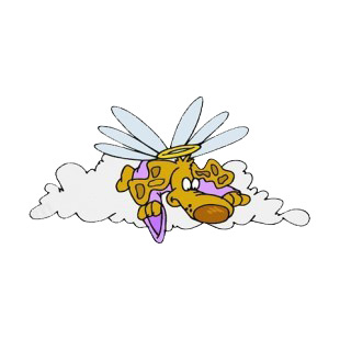 Dog angel on cloud looking down listed in angels decals.
