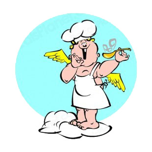 Cherub chef  with spoon listed in angels decals.
