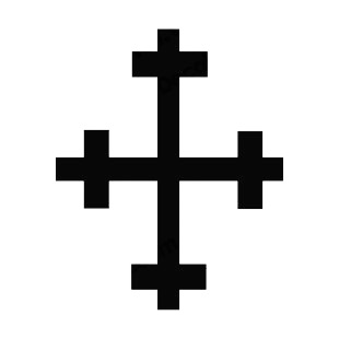 Cross crosslet listed in crosses decals.