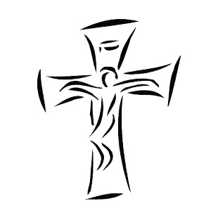 Crucifix with Jesus listed in crosses decals.