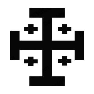 Jerusalem cross listed in crosses decals.