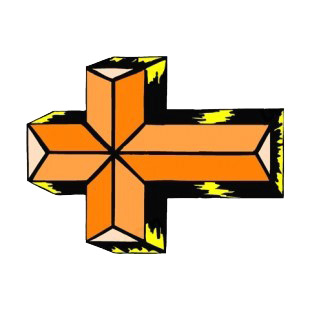 Black and gold cross listed in crosses decals.