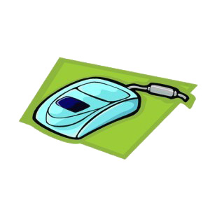 Wired blue mouse listed in business decals.