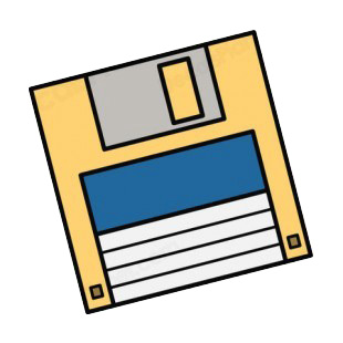 Floppy disk listed in business decals.