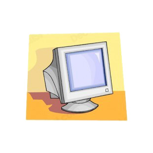 CRT monitor listed in business decals.