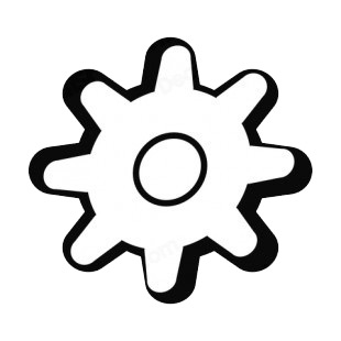 Gear piece listed in business decals.